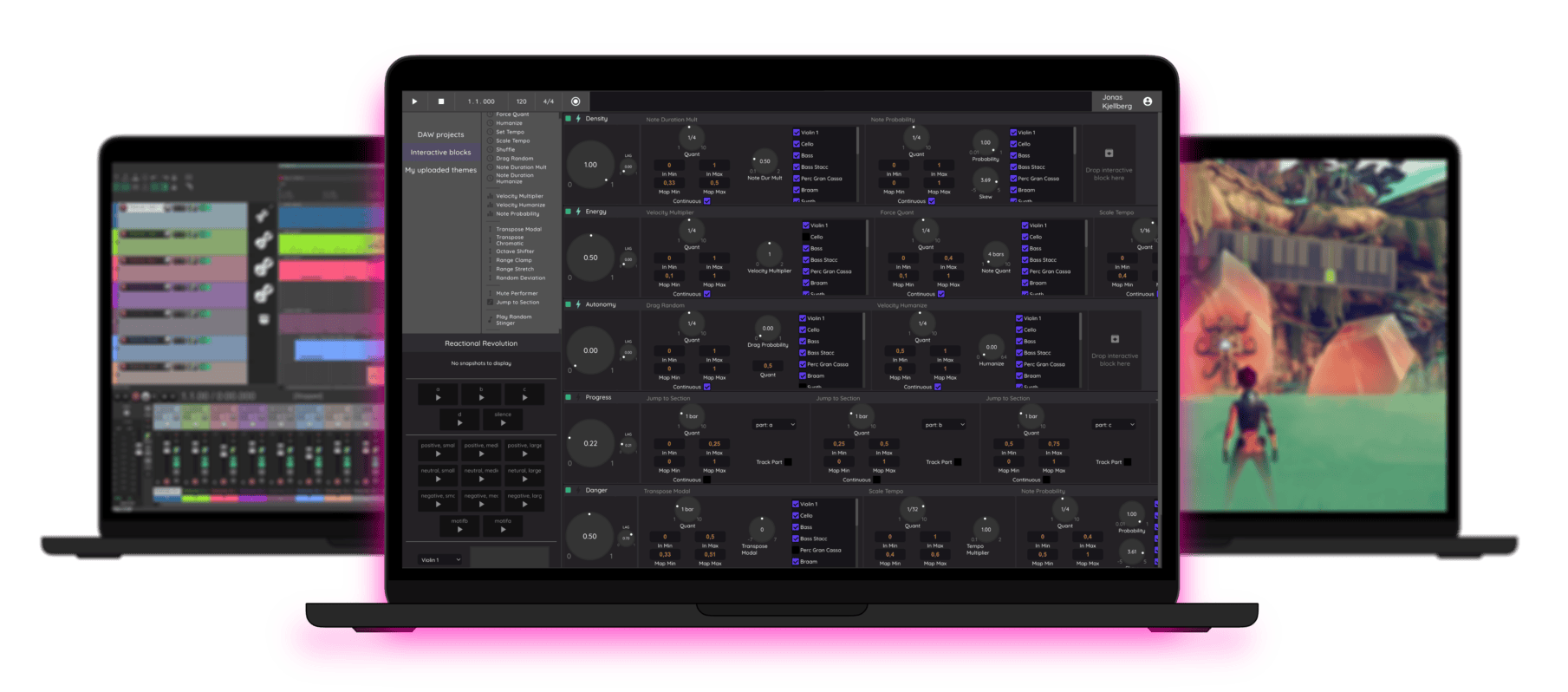Reactional Composer interface