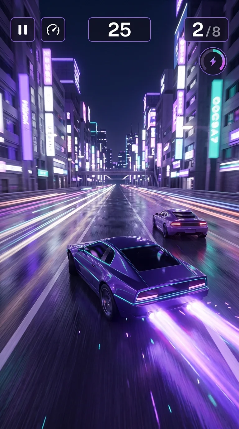Racing game playable ad