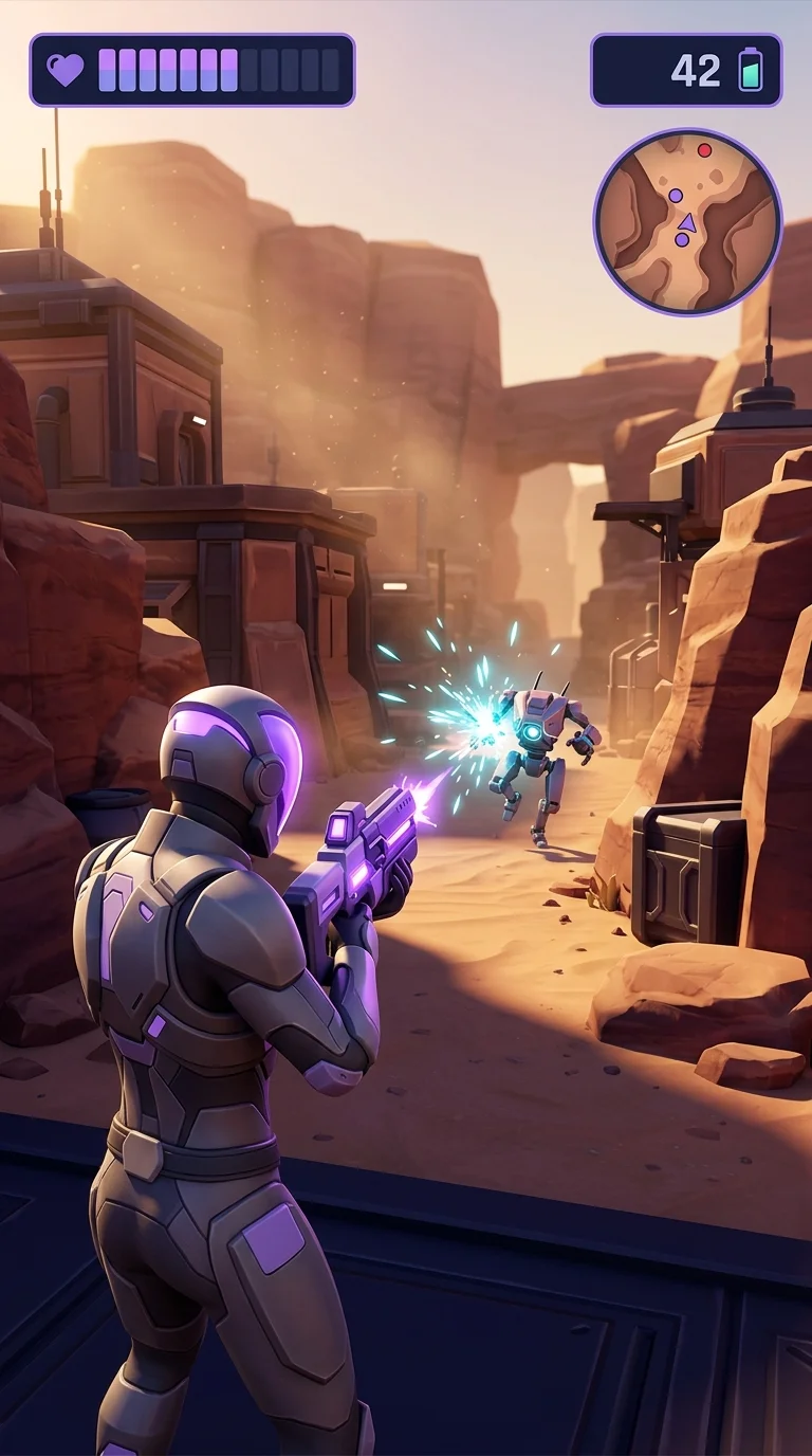 Action game playable ad